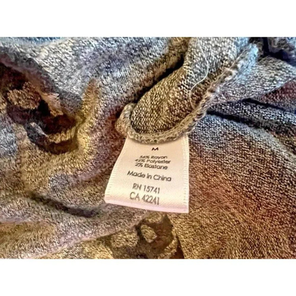 Medium P.J. Salvage Grey Skulls Ultra Soft Pajama Pull Over Sweater Comfy Retro - Picture 7 of 7